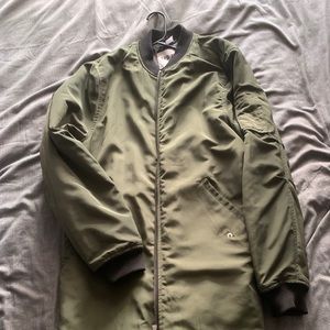 Men’s long bomber jacket